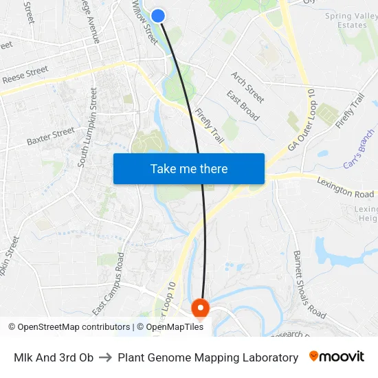 Mlk And 3rd Ob to Plant Genome Mapping Laboratory map