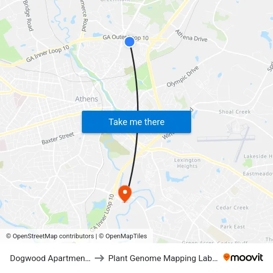 Dogwood Apartments Ob to Plant Genome Mapping Laboratory map
