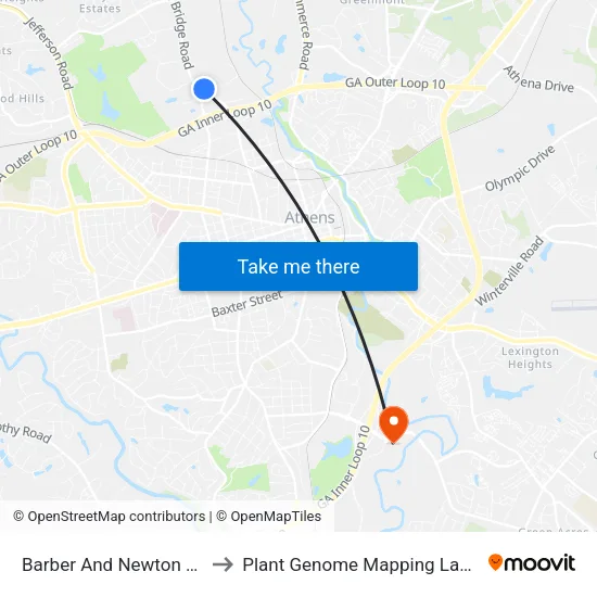 Barber And Newton Brg Ob to Plant Genome Mapping Laboratory map