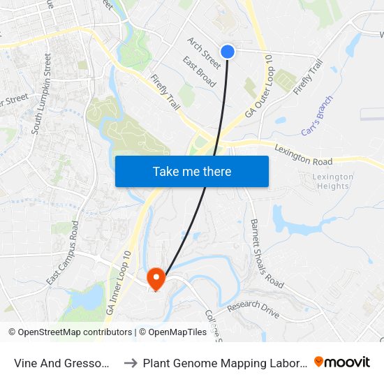 Vine And Gressom Ob to Plant Genome Mapping Laboratory map