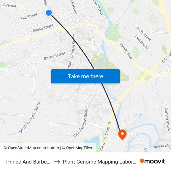 Prince And Barber Ob to Plant Genome Mapping Laboratory map