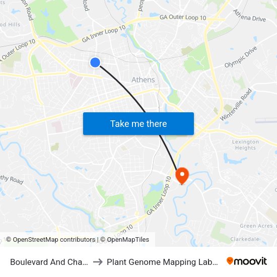 Boulevard And Chase Ib to Plant Genome Mapping Laboratory map