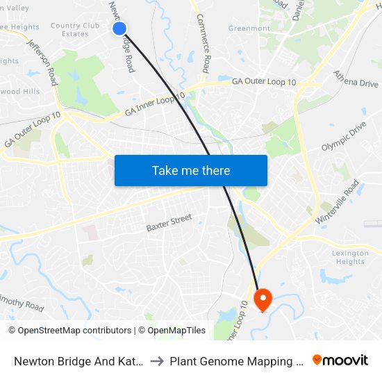 Newton Bridge And Kathwood Ob to Plant Genome Mapping Laboratory map