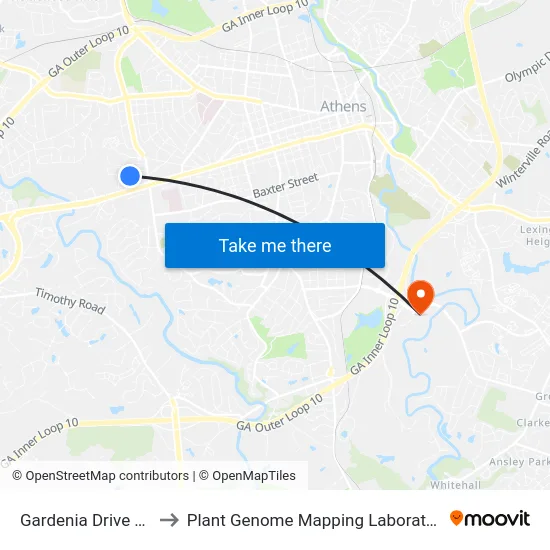 Gardenia Drive Ob to Plant Genome Mapping Laboratory map