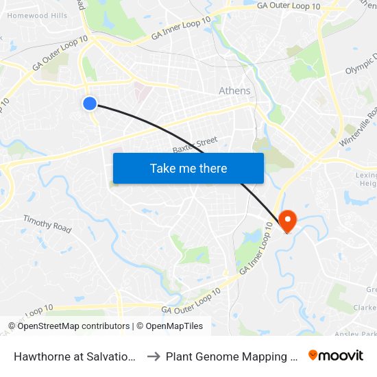 Hawthorne at Salvation Army Ob to Plant Genome Mapping Laboratory map