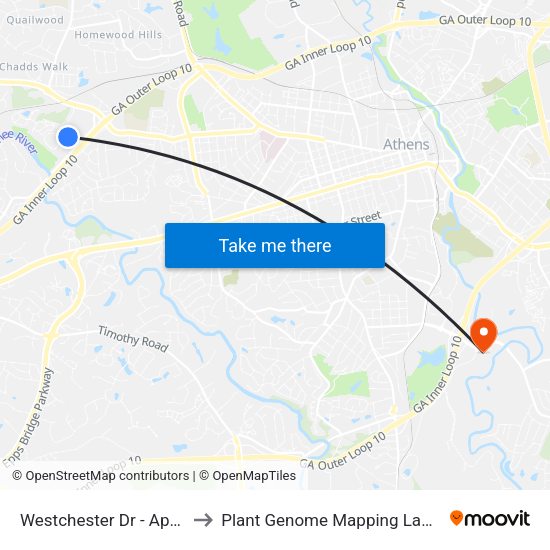 Westchester Dr - Apts Rt 5 to Plant Genome Mapping Laboratory map