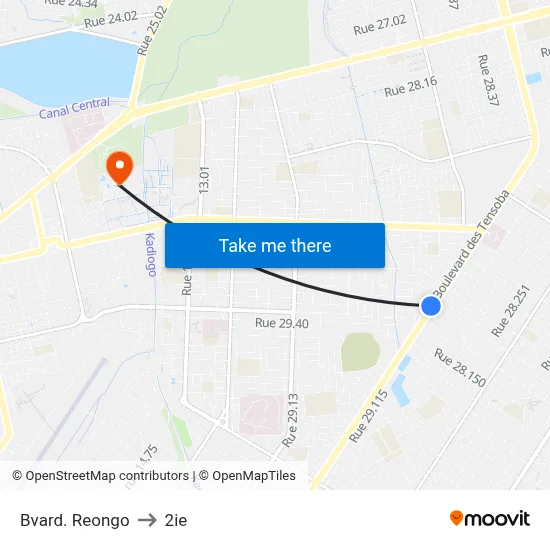 Bvard. Reongo to 2ie map