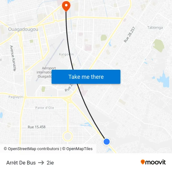 Arrêt De Bus to 2ie map