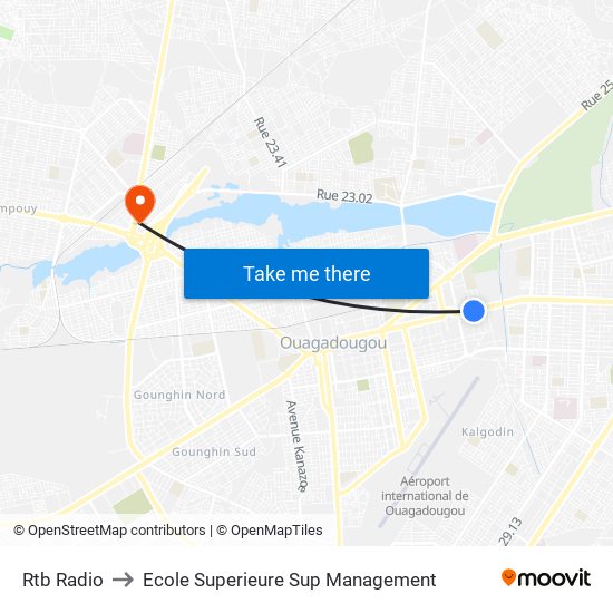 Rtb Radio to Ecole Superieure Sup Management map