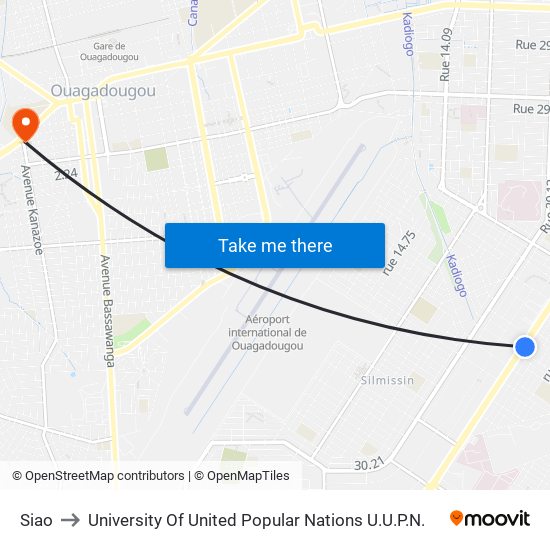 Siao to University Of United Popular Nations U.U.P.N. map