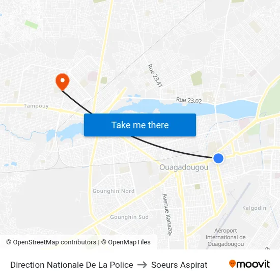 Direction Nationale De La Police to Soeurs Aspirat map