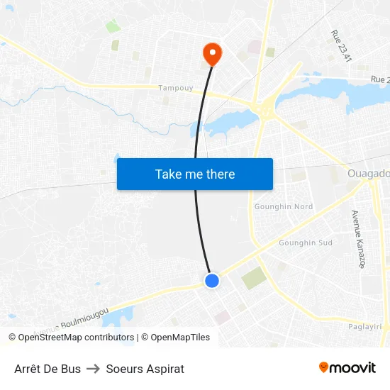 Arrêt De Bus to Soeurs Aspirat map