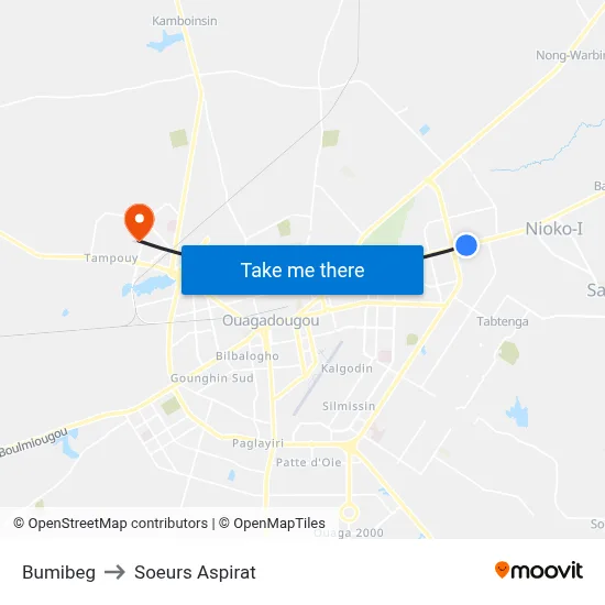 Bumibeg to Soeurs Aspirat map