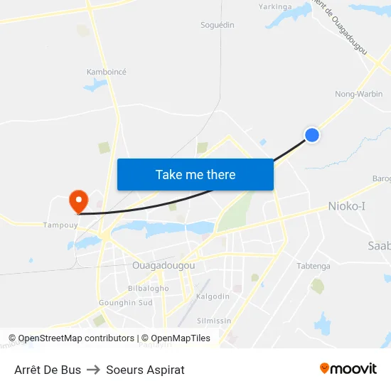 Arrêt De Bus to Soeurs Aspirat map