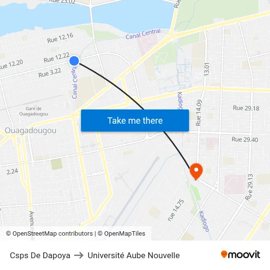 Csps De Dapoya to Université Aube Nouvelle map