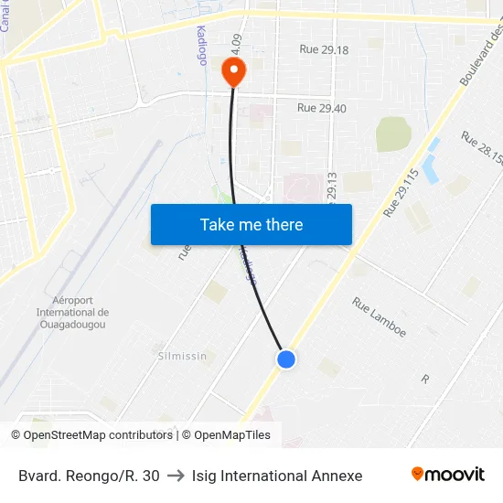 Bvard. Reongo/R. 30 to Isig International Annexe map