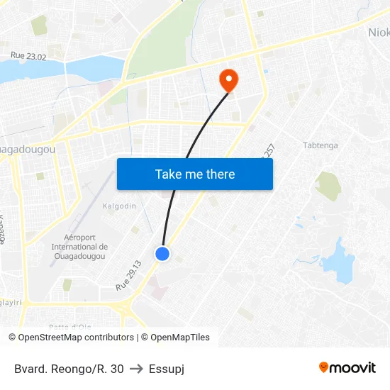 Bvard. Reongo/R. 30 to Essupj map