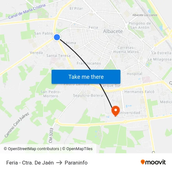 Feria - Ctra. De Jaén to Paraninfo map
