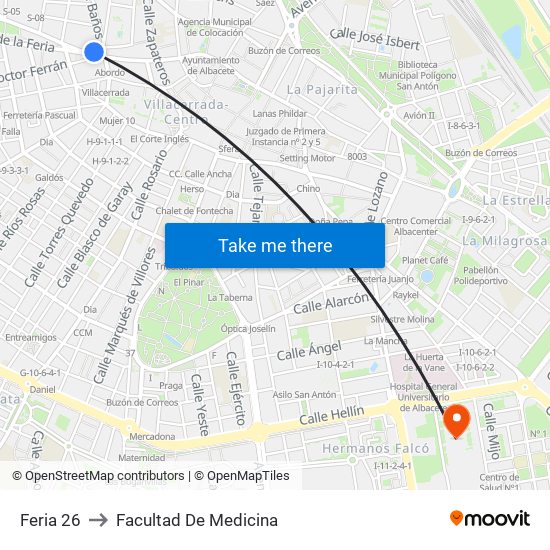 Feria 26 to Facultad De Medicina map