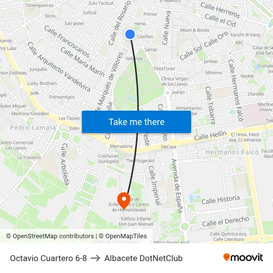 Octavio Cuartero 6-8 to Albacete DotNetClub map