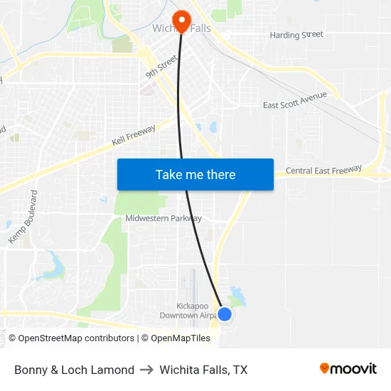 Bonny & Loch Lamond to Wichita Falls, TX map
