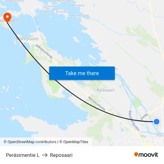 Peräsimentie L to Reposaari map