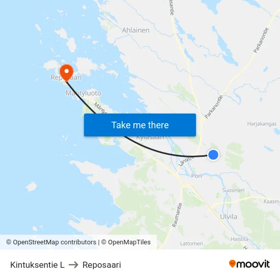 Kintuksentie L to Reposaari map