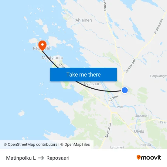 Matinpolku L to Reposaari map