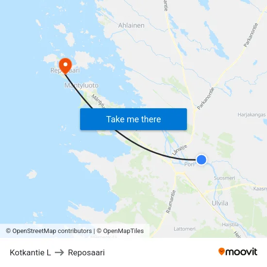 Kotkantie L to Reposaari map