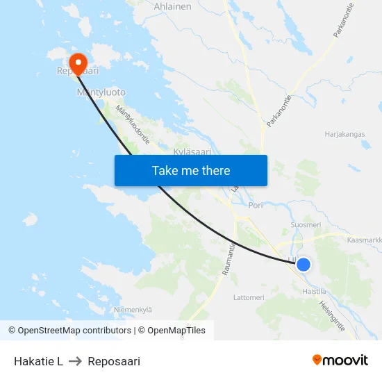 Hakatie L to Reposaari map