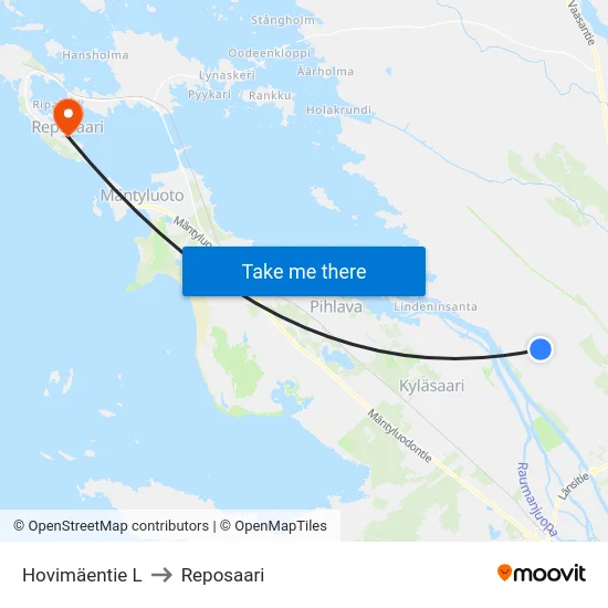 Hovimäentie L to Reposaari map