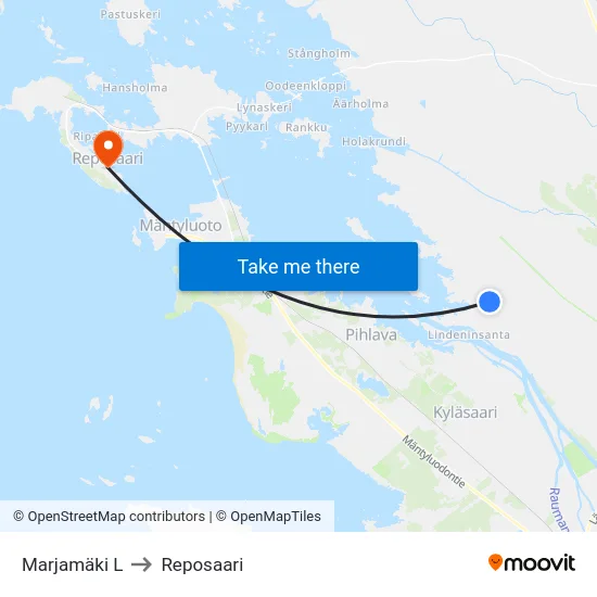 Marjamäki L to Reposaari map