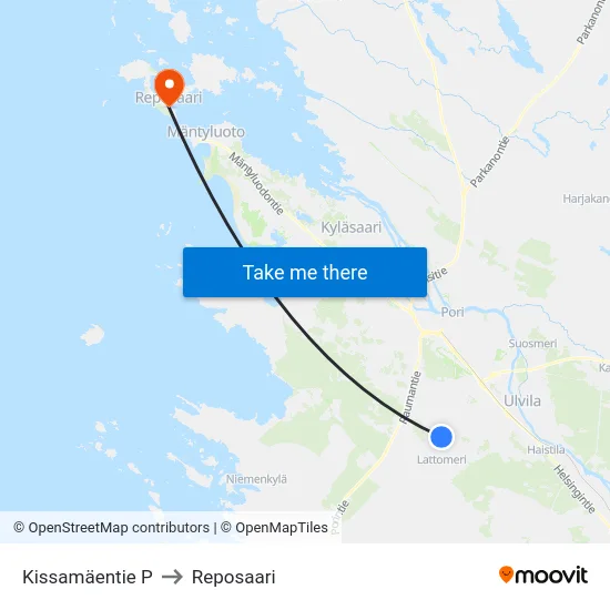 Kissamäentie P to Reposaari map
