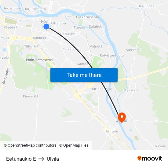 Eetunaukio E to Ulvila map