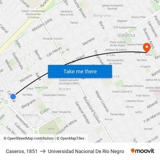 Caseros, 1851 to Universidad Nacional De Río Negro map