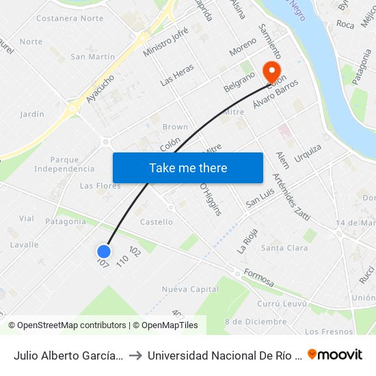 Julio Alberto García, 103 to Universidad Nacional De Río Negro map