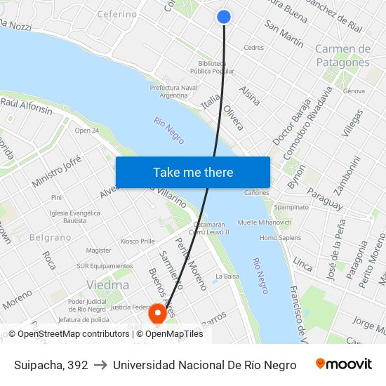 Suipacha, 392 to Universidad Nacional De Río Negro map