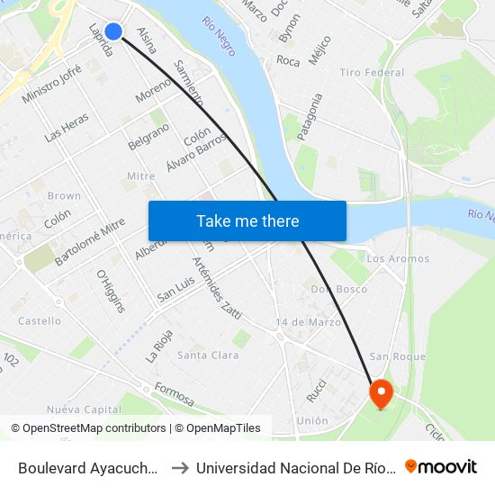 Boulevard Ayacucho, 508 to Universidad Nacional De Río Negro map