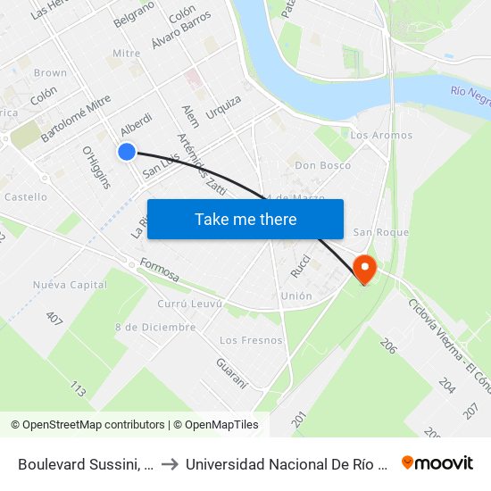 Boulevard Sussini, 545 to Universidad Nacional De Río Negro map