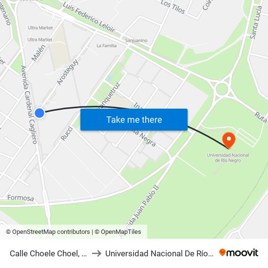 Calle Choele Choel, 1018 to Universidad Nacional De Río Negro map