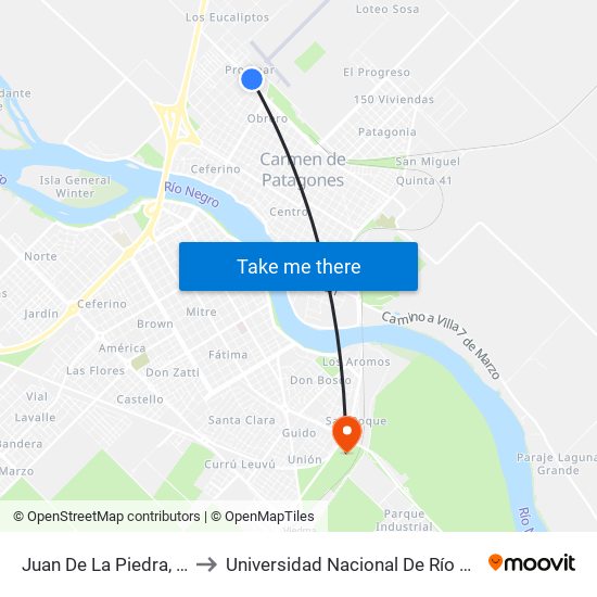 Juan De La Piedra, 731 to Universidad Nacional De Río Negro map