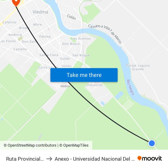 Ruta Provincial 1, 11 to Anexo - Universidad Nacional Del Comahue map