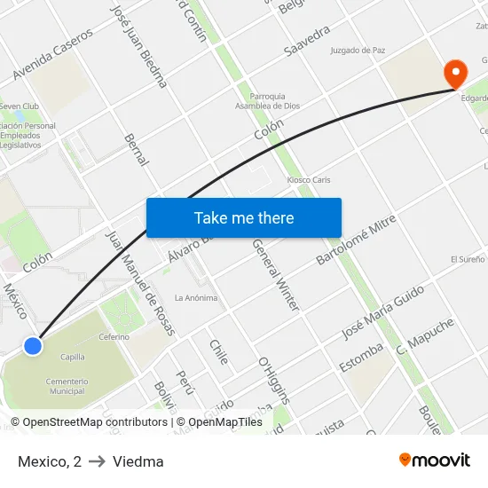 Mexico, 2 to Viedma map