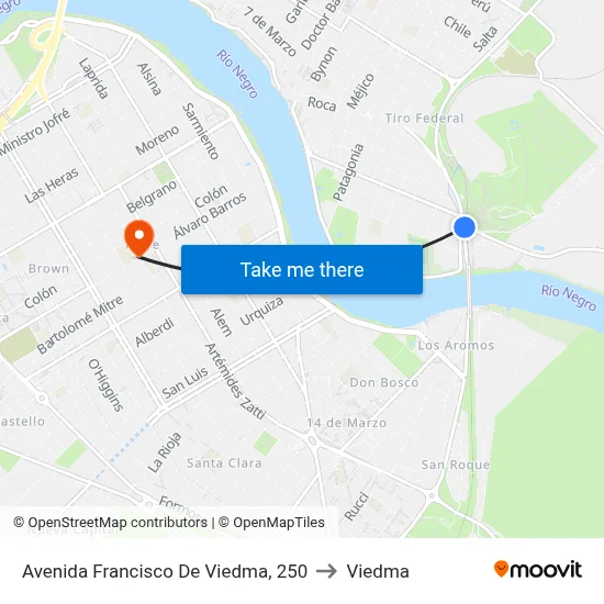 Avenida Francisco De Viedma, 250 to Viedma map