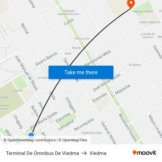Terminal De Ómnibus De Viedma to Viedma map