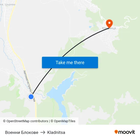 Military Blocks to Kladnitsa map
