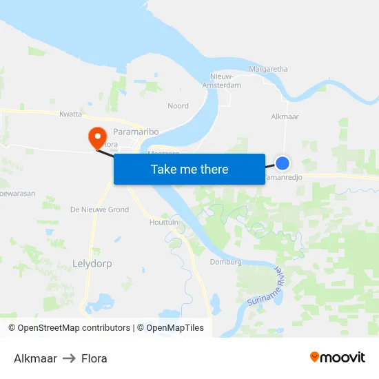 Alkmaar to Flora map