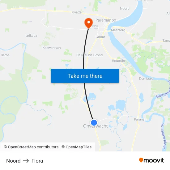 Noord to Flora map