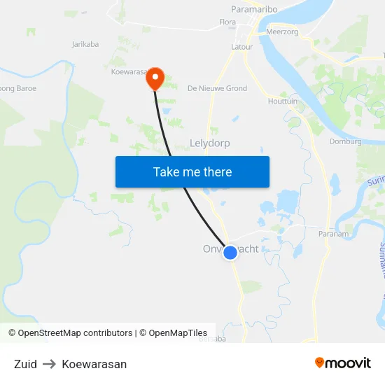 Zuid to Koewarasan map