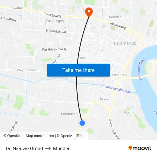 De Nieuwe Grond to Munder map